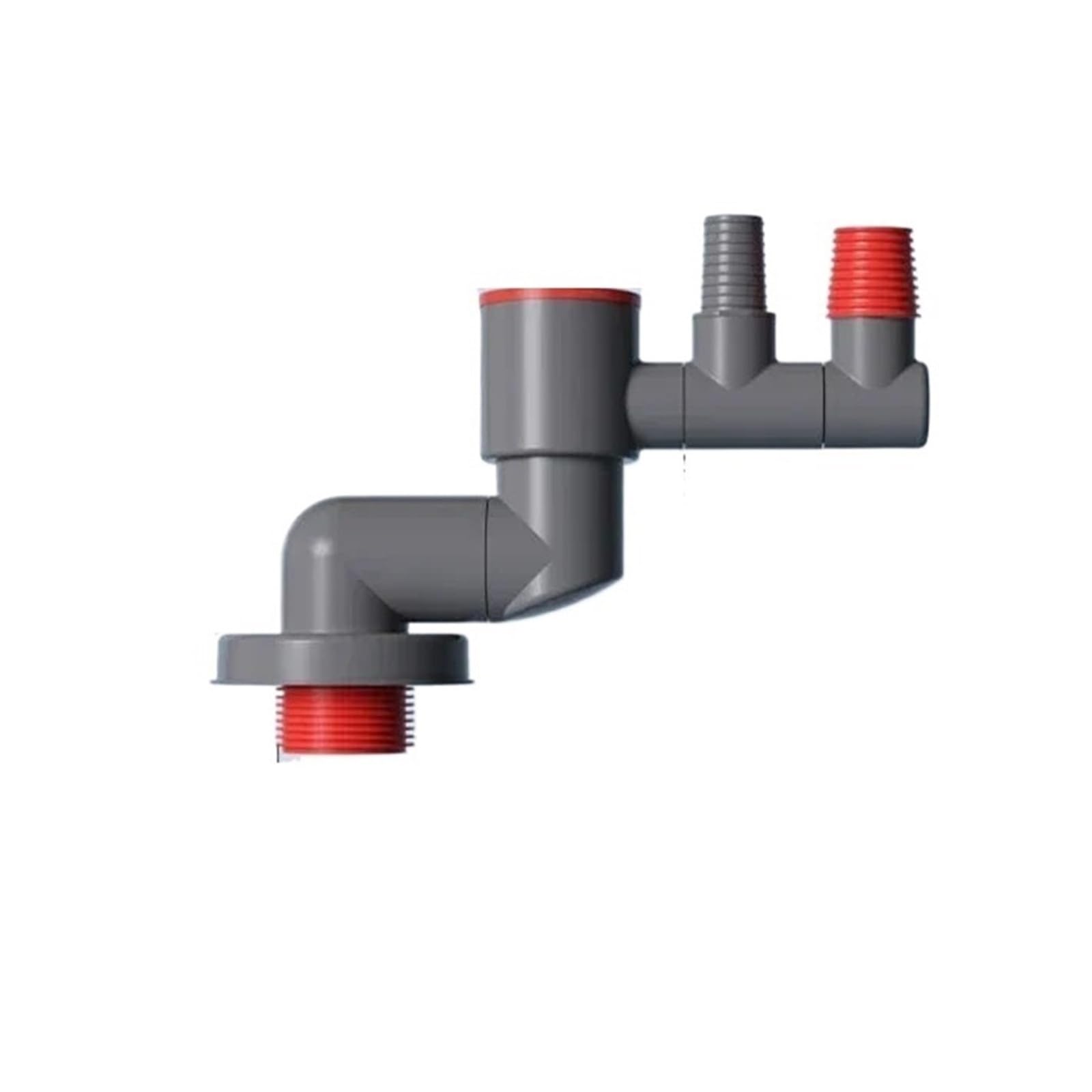 Niufenggeo Gray Floor Drain Pipe Multifunctional Connector Wall Outlet Dish Basin Sink Dryer Dishwasher Washing Machine Three-Way, Water Joint