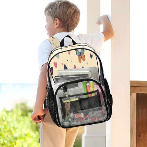 Mochila transparente aprobada para estadios con múltiples bolsillos 7