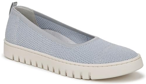 Vionic Women's Journey Uptown Skimmer Walking Sneakers– Supportive Lightweight Shoes with Arch Support Insole Blue Mist/Silver Knit Fabric 6.5 Medium