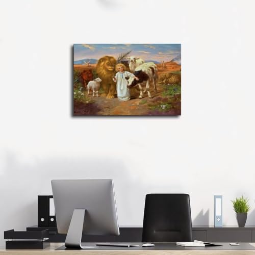 Impression sur toile Peace William Strutt cadre suspendu salon de 40 cm - 3