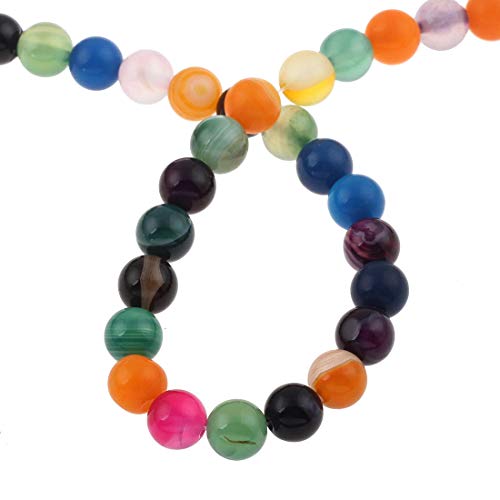 Natural Gemstone Stripes Lace Agate Beads, 8 mm 6 mm 4 mm, Polished and Matt - Image 3