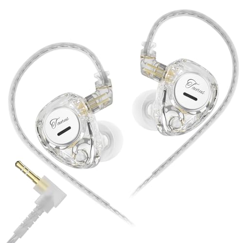 Yinyoo KZ Taurus Auriculares in Ear Hi-Fi IEM 8mm Controladores Dinámicos Duales In Ear Monitors Graves Profundos Auriculares Intraurales con Cable Desmontable 2pin