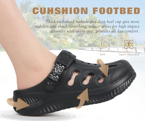 Image of KuaiLu Womens Classic Recovery Clogs Comfortable Walking Cushion Sandals for Women Relif Plantar Fasciitis Ladies Orthotic Arch Support Slip-on Mules, Adult Slip Resistant Shoes
