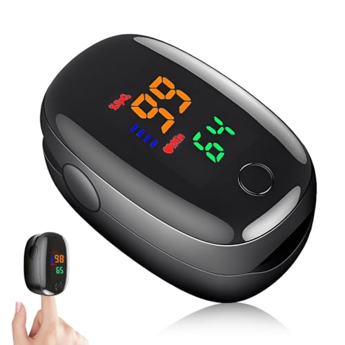 Tomedeks 1 Pezzi Artikel Pulsoximeter, Monitor per Ossigeno Del Sangue, Messen von Sauerstoffsättigung (SpO₂) im Blut...