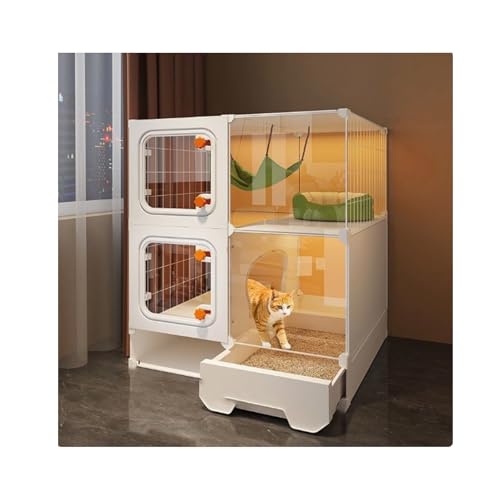 Cage d'intérieur chat à monter soi-même pour salon et appartement