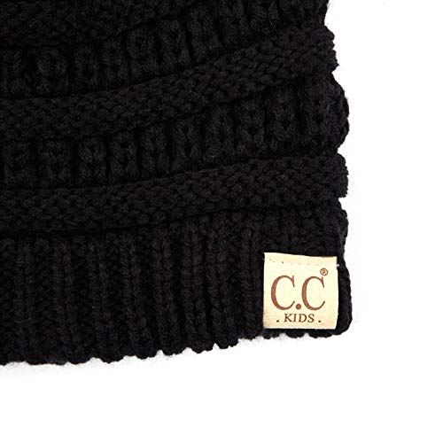 Image of C.C Hatsandscarf Kids Beanie Ages 2-5 Warm Chunky Thick Stretchy Knit Slouch Beanie Skull Hats (YJ-847-KIDS)