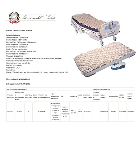 App Life Matelas Anti-escarres à Bulles d'air, Dispositif médical de