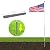 25FT Sectional Flag Pole Kit, Heavy Duty Aluminum Outdoor In-Ground Flagpole with Gold Topper Balls, 3x5 USA Flag for Residential Commercial Outdoor Garden, Flag Poles for Outside House, Silvery