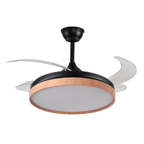 BEL AIR HOME - Ventilador de Techo Cosmos - Motor DC Silencioso - Aspas Desplegables - Luz LED 36W Ajustable 3000K-6500K - Control Remoto - Modo Invierno, Negro, Metal