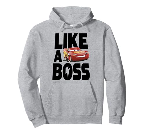 Disney Pixar Cars 2 Lightning McQueen Like A Boss Texto Sudadera con Capucha