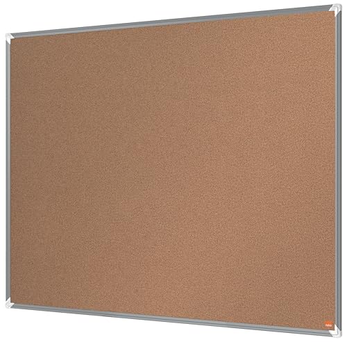 Nobo Premium Plus Cork Notice Board 1200x900mm – Pin Board for Wall with Self-Healing Surface, Aluminium Frame, Office Notice Board, Memo Board, Display Board, EU Ecolabel Certified, 1915181