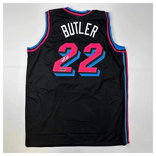 Facsimile Autographed Jimmy Butler Miami Black Vice City Reprint Laser Auto Basketball Jersey Size Men's XL