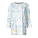 Women's Tops Fashion Dressy Casual T Shirt Vacation Summer 3/4 Length Sleeve Shirts 0 Neck Easter Printed Blouse