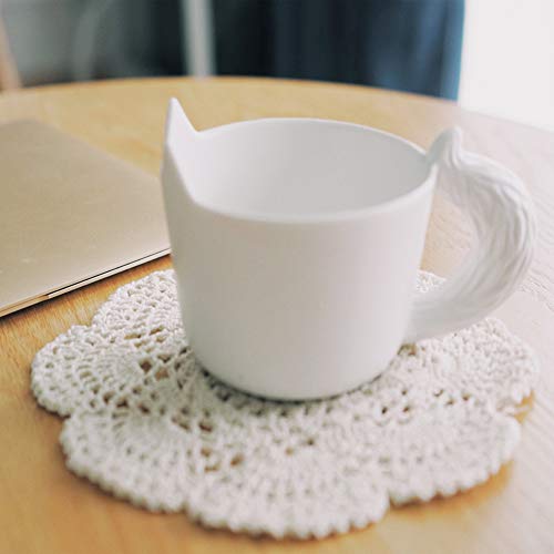 Phantomon 8 Inch Doilies Crochet Round Lace Doily Handmade Placemats 100% Cotton Crocheted Coasters thumb #2