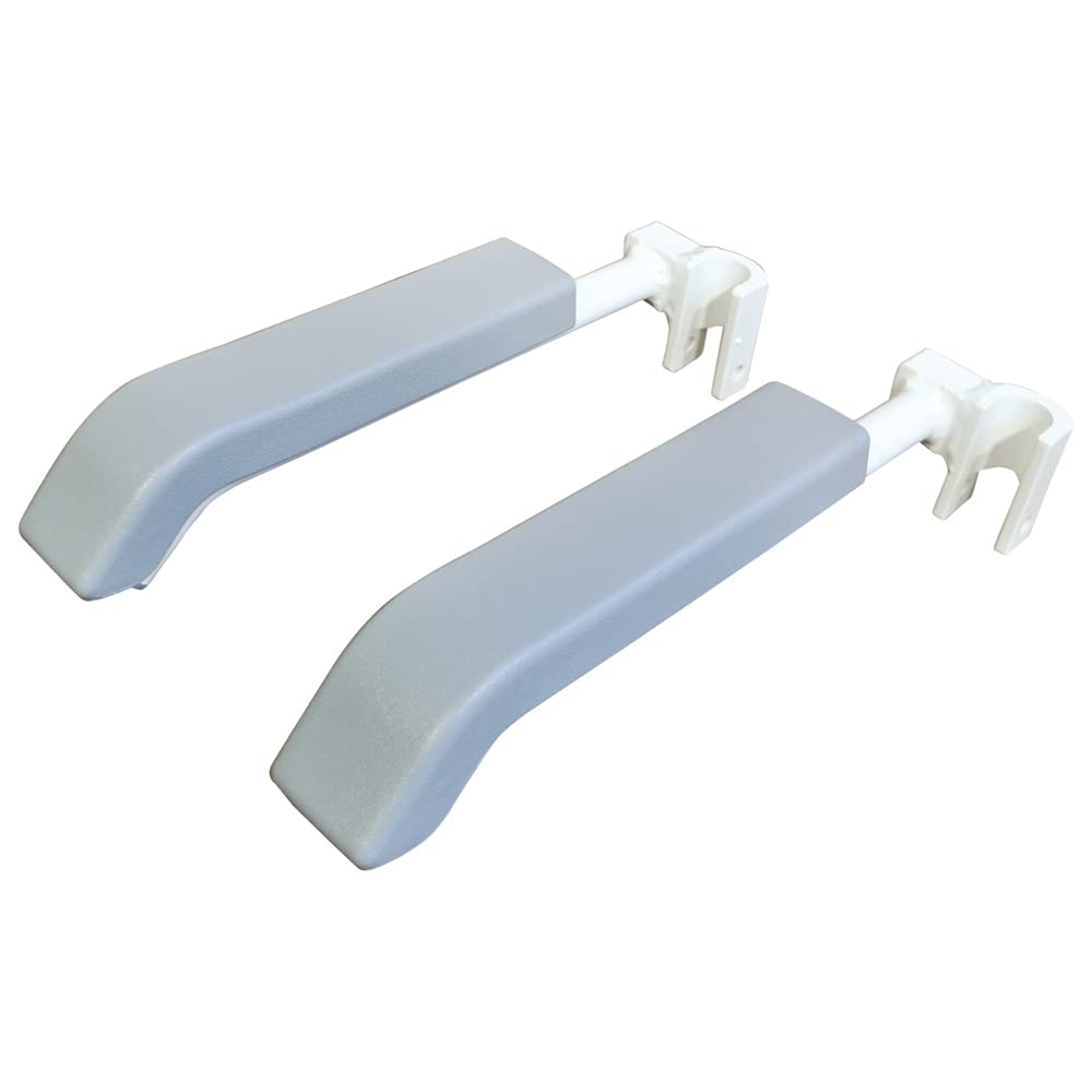 Loops Grey Pair Of Padded Armrests For Ve00219 Shower Commode Chair - Replacement Armrests For Height Adjustable Mobile Shower Commode