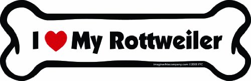Imagine This Bone Car Magnet, I Love My Rottweiler, 2-Inch by 7-Inch
