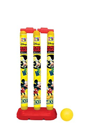Image of LONGMIRE Plastic Cricket Set with Stump and Ball Kit for 5 Year Old Kids Boys Big Size (Multicolor) Cricket Set