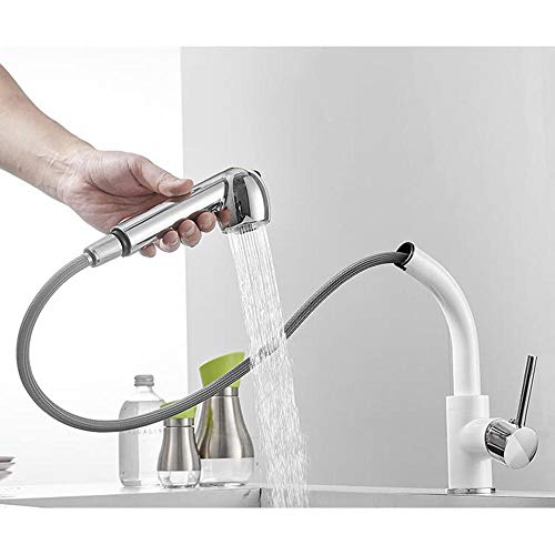 Robinet de cuisine avec pulvérisateur extractible double mode jet et bulleur