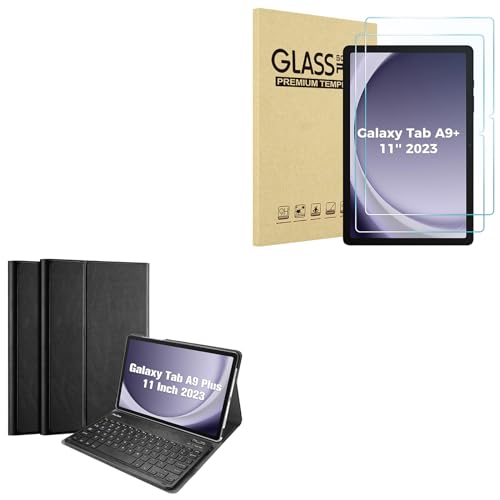 ProCase 2 Pack Screen Protector Bundle with 1 Wireless Keyboard Case for Galaxy Tab A9 Plus 11 Inch 2023 (SM-X210/X216/X218) - image 1