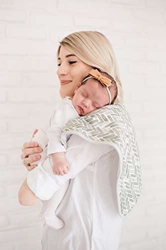 Copper Pearl Baby Burp Cloth Large 21''X10'' Size Premium Absorbent Triple Layer 3 Pack Gift Set “Alta #TOP7