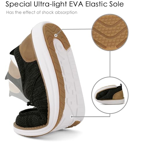 Image of ASITVO Wide Loafers for Men Dress Casual Boat Slip on Walking Shoes Large