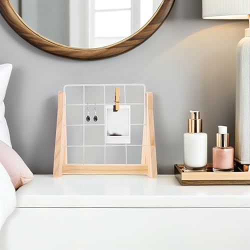 Base de Madera Maciza en un elegante estante metálico para collares 6