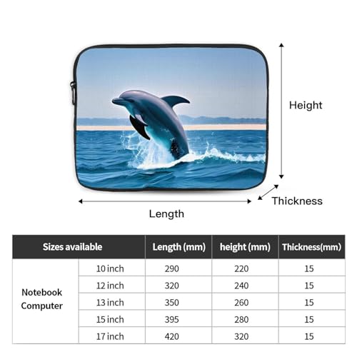 Jumping Up Dolphins Laptop Sleeve Case 15 Inch Suitable For Notebook Computer Tablet Traveling Carrying Simple Case4