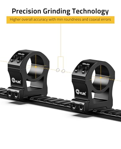 Image of CVLIFE Precision Scope Rings Mount - Compatible with Picatinny Rails and More - 2 Pieces