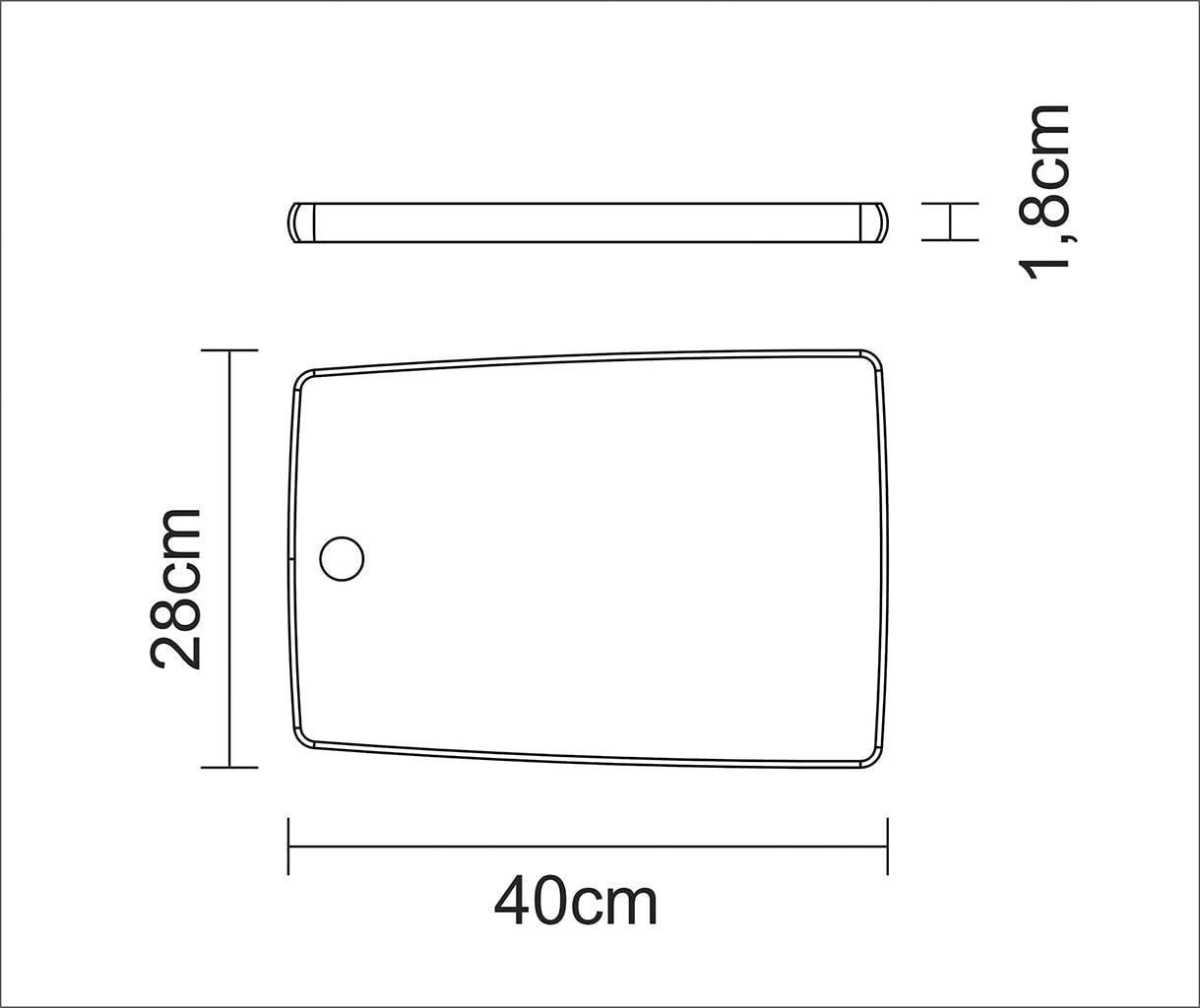 Planche à découper en bois teck rectangulaire KITCHEN