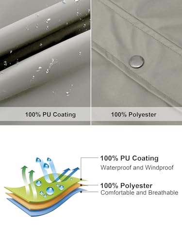 Image of SOLOCOTE Kids Rain Jacket Hooded Lined Rubber RainCoats for Girls Boys Waterproof Windproof Size 5-14Y