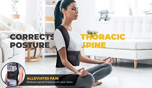 Full Back Brace Posture Corrector for Men and Women - Upper and Lower Back Support - Adjustable Support Brace - Improve Posture - Provide Pain Relief for Neck, Back, Shoulders - 2XL (36"- 40" Waist)
