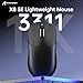 ATTACK SHARK X8SE Mouse for Large Hand, 55g Superlight, PixArt PAW3311 Gaming Sensor, BT/2.4G Wireless/Wired, Adjustable DPI up to 25000, 500mAh Battery (Black)