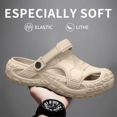 Pantoufles clogs respirants pour hommes sandales légères orteils fermés - 5