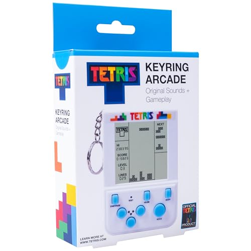 Tetris Keyring Handheld Arcade Game – Officially Licensed Mini Retro Console with LCD Screen, Sounds & 2 Game Modes – Portable Classic Puzzle Toy, Travel Gift, Retro Gamer. Officially Licensed. by Fizz Creations - Image 7