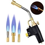 soplete para soldadura fuerte Temperatura de combustión hasta 2800 ° C, temperatura de soldadura> 1300 ° C soldadura, soldadura fuerte, tratamiento térmico, pernos sueltos, soldadura ligera, decapado, cocción Sous Vide, bistec a la parrilla, etc.