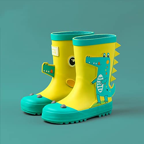Children's Rain Shoes Boys and Girls Water Shoes Baby Rain Boots Water Boots in Large and Small Children Boys Loafers (A, 9 Toddler)3
