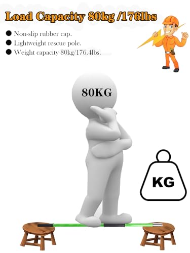 Image of Lightweight Rescue Hook for Aerial Work, 300cm Life-Saving Pull Tool for Electric Vehicles & Construction Sites, Emergency Protective Equipment (Yellow)