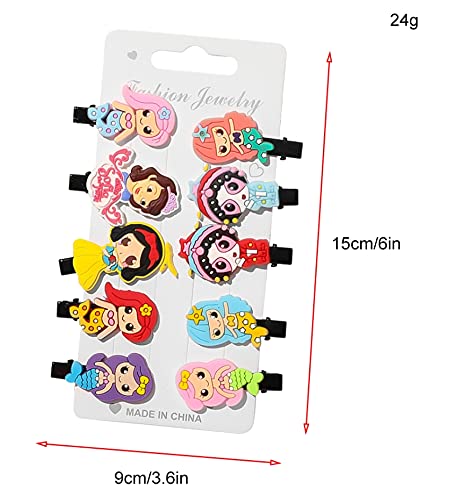 ANNACREATIONS Princess Mermaids Hair Clips Set Baby Hairpin For Kids Girls Toddler Barrettes Hair Accessories, 20 Pcs (STYLE 7) - Image 6
