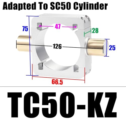 Support d'aile TC50-KZ pour cylindre SC | Montage rapide axe oscillant