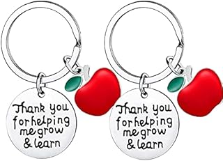 2PCs Thank You Gift for Teachers Appreciation Gift for Women Teacher Keyring Set Birthday Gift for Teacher Gifts from Students