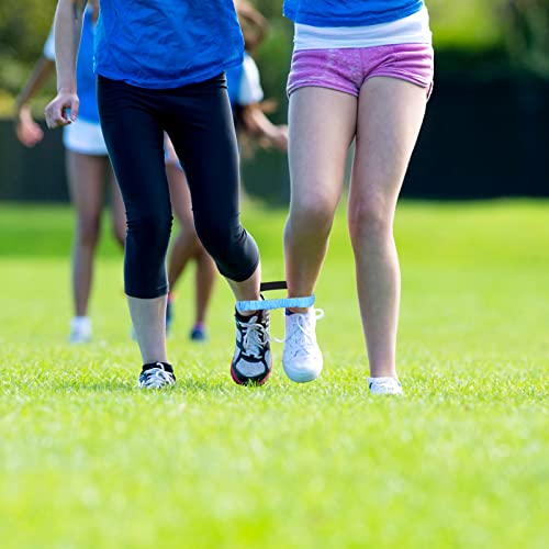 FESSOSKO 10 Stück 3 Bein Rennbänder 5 Farben Elastische Bunte Bindeseil für Erwachsene Kinder für Staffellauf Feldtag Hinterhof