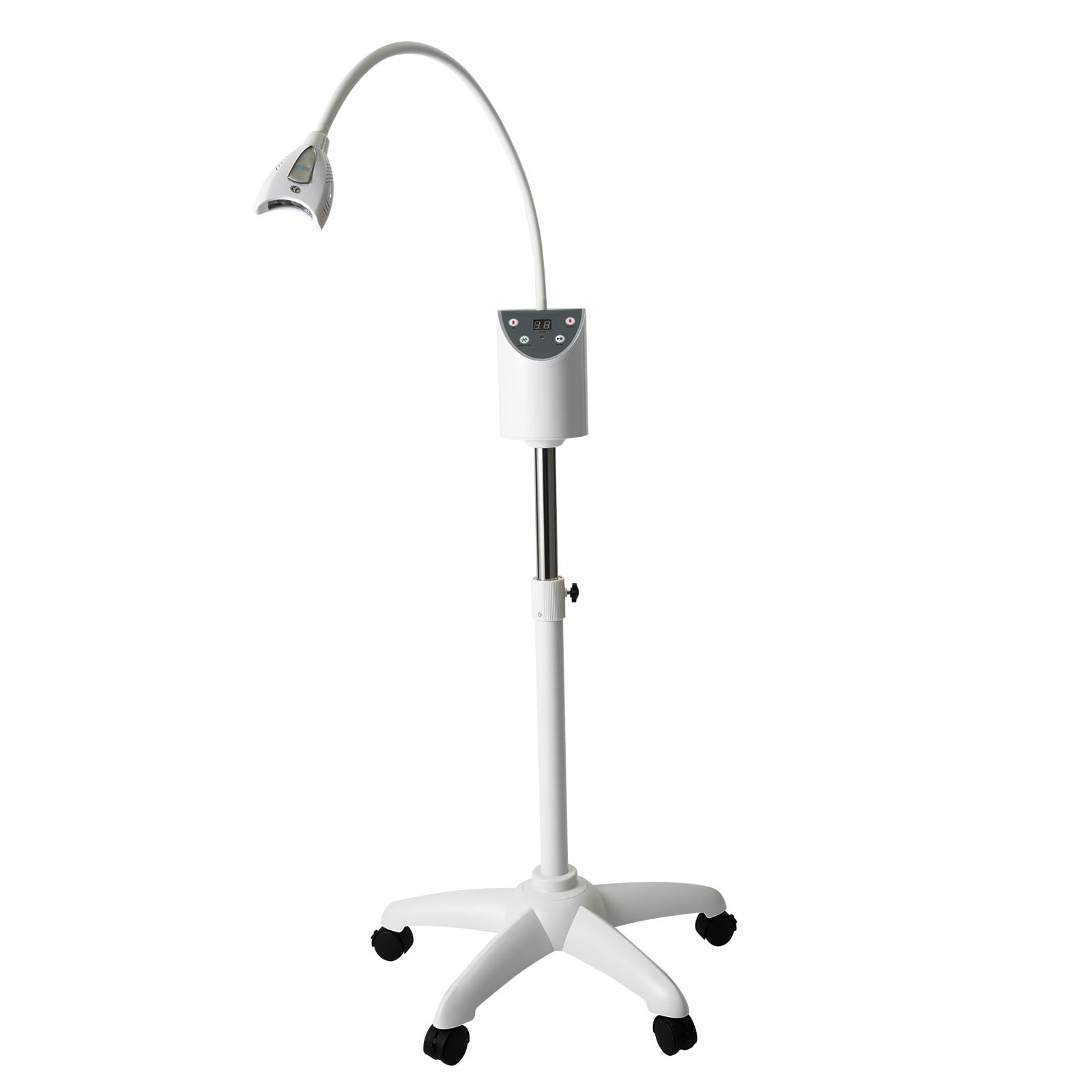 Professional LED Teeth Whitening Machine with Adjustable Stand and Remote Control - Dental Clinic & Home Use, Overheat Protection, Timer Function, Cold Light Tooth Whitener