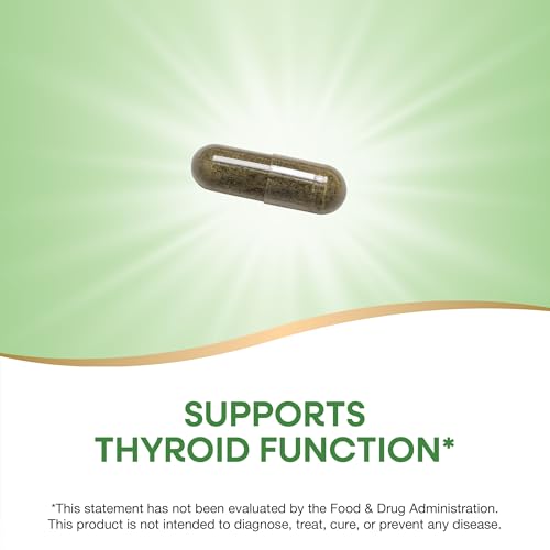 nature39s way kelp supports thyroid function 600 mg per serving non-gmo project verified 180 capsules packaging may vary