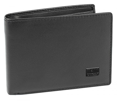 Preisvergleich Produktbild Mano Münzbörse Certo Mini-Scheintasche mit Klappe (Schwarz) M19151