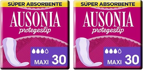 Ausonia Salvaslip Protegeslips/Salvaslips, 30 Unidades con Sistema No Olor, Máxima Protección (Paquete de 2)