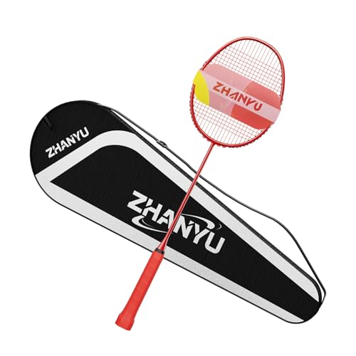 バドミントンラケット バドミントン ラケット 100%炭素繊維 軽量 初心者 練習用 トレーニング ガット張り上げ済 レジャー向け 大人用 子供用 収納バッグ付き
