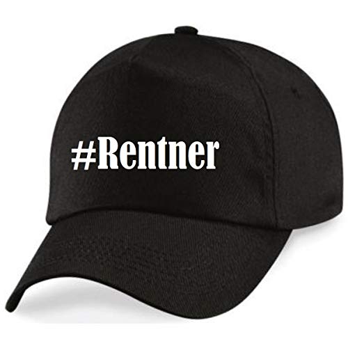 Base Cap Hashtag #Rentner Größe Uni Farbe Schwarz Druck Weiss Cover