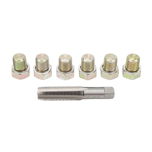 AMAKO 13Pcs Oil Plug Repair Kit: M13 X 1.5mm Thread Repair Tool with Steel Screws & Gaskets for Oil Pan and Drain Plug Threads