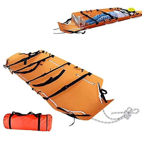 救護用担架 ポータブルロール型ソフトストレッチャー、医療用折りたたみ式緊急救助ストレッチャー、屋外用消防救助マウンテンバックストレッチャー、収納バッグ付き、病院/診療所/家族/運動場向け