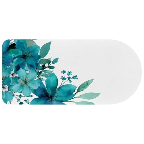 Grand tapis de souris de jeu turquoise antidérapant pour pc portable